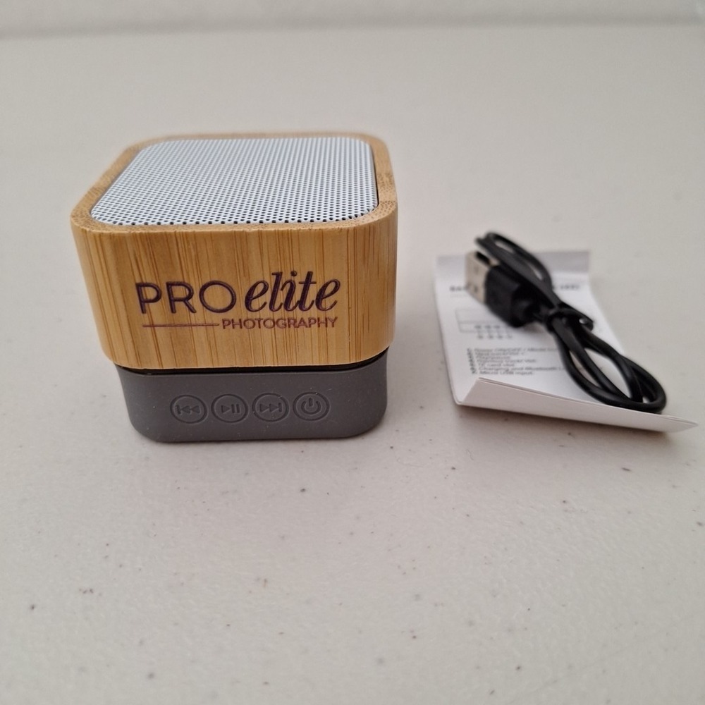 Wireless‎ Mini Bluetooth Speaker Portable Eco-Friendly Bamboo Rechargeable NEW